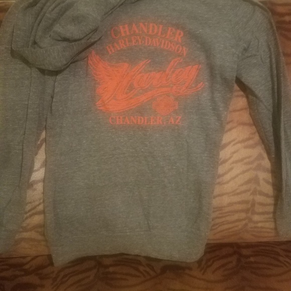 Harley Davidson light zip up hoodie - Picture 3 of 5